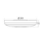 LED Aufbauleuchte | Rund | 20W (280mm) | 2000 Lumen | IP54 | Sensor