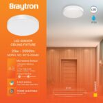 LED Aufbauleuchte | Rund | 20W (280mm) | 2000 Lumen | IP54 | Sensor